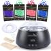 Wax Warmer Kit, waxkiss Hair Removal Waxing Kit with 4 Packs Hard Wax Beans(14oz) for Women Men Painless Waxing for Brazilian Body Underarm Bikini Chest Legs Face Eyebrow-Black Waxing Kit Black Set