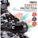 Kuxuan Adjustable Inline Skates for Kids with Light Up Wheels - Camo Roller Blades for Boys and Girls - Size Kids 3-6 US - Buy Online on SooperMarket.com
