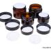 Kare & Kind Refillable Cosmetics Jars Kit | 4 Amber Glass Jars Lids & Labels | Perfect for Creams Oils & Powders - Buy Online on SooperMarket.com