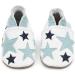 Dotty Fish Soft Leather Baby Shoes | Boys' Toddler Shoes with Non-Slip Suede Soles | Blue Stars Design | 0-6 Months - 4-5 Years - Buy Online on SooperMarket.com