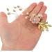 STOBOK Pack of 4 Vintage Gold Flower Pearl Hair Comb Crystal Hairpins Bridal Headpieces Wedding Hair Accessories for Women - Pink Flower - Buy Online on SooperMarket.com