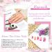 Spring Flower Press on Nails - Medium Square Glossy Fake Nails with Colorful Daisy Pattern - 24Pcs Full Cover Stick on Nails for Nail Art Decorations - Buy Online on SooperMarket.com