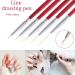 5 Pcs Professional Nail Art Liner Brushes Set - Painting, Design, Point Drill Drawing - Thin Brush Pen Kit 6/9/12/18/24mm - Buy Online on SooperMarket.com