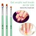 7-Piece UV Gel Nail Brush Set - Acrylic Nail Art Polygel Brushes with Wooden Handle - 7 Sizes for Extensions & Manicure - Green - Buy Online on SooperMarket.com