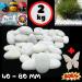 VELLES Pebbles for Painting Large Garden Stones White Natural Rock for Paint Rocks Marble Gravel to Decorative Stone Aquarium Decor Polished Pebble Art Scottish Cobbles for Pond - 1.9kg (40-80mm) 40-80 mm (WeiÃ) - Buy Online on SooperMarket.com