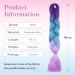 Tess Braids Extensions - 60 cm Jumbo Kanekalon Hair Braids (5 Pack) | Ombre Purple/Blue/Light Purple - Perfect for Box Braids | 100g/Bundle - Buy Online on SooperMarket.com