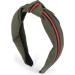 styleBREAKER Olive Retro Headband for Women - Knotted Decorative Stripes Hairband | Trendy Hair Accessories 04026018 - Buy Online on SooperMarket.com