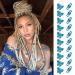 Formery Butterfly Hair Jewelry for Women Braids Blue Butterflies Coiling Loc Jewelry for Hair Spiral African Dreadlock Accessories(Pack of 20)