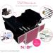 Buy N&BF Professional Large Aluminum Makeup Case - Lockable Multi-Compartment Beauty Case (Pink) | International Shipping - Buy Online on SooperMarket.com