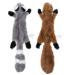 Stuffingless Dog Toy Squirrel Raccoon Squeaky Plush Dog Toy Stuffingless Dog Chew Toy for Small Medium Dogs - 2 Pack 45cm 2 Packs 45cm