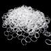 Hanyousheng 500 PCs Mini hair tie elastic hair tie hair tie transparent small transparent elastic hair bands rubber bands for ponytail for children small dreadlocks white