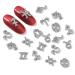 48 Pieces Gold & Silver Zodiac Nail Charms Set - Constellation Nail Studs for Nail Art Decoration - Ideal for Women & Girls - Buy Online on SooperMarket.com