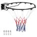 PATIKIL Basketball Rim, 18 Inch, Replacement Wall Door Mounted Hanging Standard Goal Fit Most Sizes of Backboard Indoor and Outdoor, Orange (Solid ) Black
