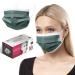 HARD 100 pieces Disposable Face Masks | Made in Germany | Type IIR & CE certified | Breathable Triple Layer - Filtration 99 78% | Elastic Earloops | Mouth Cover - Adults - Dark Green 100 Piece standard size (17 5 cm x 9 5 cm) Dark Green