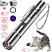 Cat Laser Toy, Red Dot LED Light Pointer Interactive Toys Indoor Cats DogsLaser, Long Range 5 Modes Lazer Projection Playpen for Kitten Outdoor Pet Chaser Tease Stick Training Exercise,USB Recharge