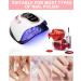 FAKZE NAGELROCKNER LAMP 180W - UV LED Nail Lamp for Shellac & Gel Polish | Digital Display 66 LEDs Timer (10/30/60/99S) | X10 Rose Gold | International Shipping Available - Buy Online on SooperMarket.com