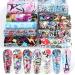 Graffiti Nail Foils Nail Art Transfer Stickers Nail Art Supplies Foil Transfers Holographic Starry Glitter Abstract Letter Colorful Design Luxury Nail Decals for Women Acrylic Nail Decorations 10PCS Style 8