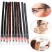 Mikinona Black Colored Pencils 10pcs Eyebrow Pencil Makeup Tools Brow Pencil and Brush Eyebrow Drawing Tools Girl Pretty Spool - Buy Online on SooperMarket.com