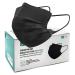 SuperHC 50 Pcs Graphene Protective Masks, Black Disposable Face Mask, Breathable 3-Layer Non-Woven Facemask, Lightweight Dust Protection Facial Masks for Adult Men Women Office Outdoor