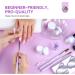 Saviland Acrylic Nail Kit for Beginners - 3 Colors Powder & Liquid Set with Nail Brush & Tools - DIY Nail Extension & Manicure Gift - 02 with Practice Fingers - Buy Online on SooperMarket.com