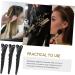 HAPINARY 6pcs Billed Hair Clips Non Slip Hair Clamp Hairdresser Clips Hair Barrettes Hair Pin Black Abs - Buy Online on SooperMarket.com