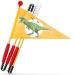 KARL DRAIS Bicycle pennant Dino | Bicycle flag for children Bicycle accessories Children Children's bicycle accessories