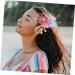 Gogogmee Flower Hairpin Flower Hairclip Sea Star Hair Pins Plumeria Flower Hair Clips Mermaid Hair Clips for Beach Hair Clip Hair Accessories for Cute Hair Accessories Fabric - Buy Online on SooperMarket.com