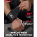 VINSGUIR Elastic Wrist Straps for Weightlifting | Breathable Wraps with Thumb Loop | Left/Right Tabs for Support | Wrist Brace for Men and Women (Pair, Black) - Buy Online on SooperMarket.com