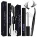Qiveaory Lash Bond and Seal Kit 3Pcs DIY Lash Extension with Waterproof Lashe Cluster Glue 72h Hold and Seal Lash Remover Tweezers for Eyelash Extensions Beginners Self Use at Home
