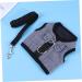 Soft Ferret Bubble Vest Dress with Chest Band & Leash | Guinea Pig Harness & Rope Straps | Size 3 Black - Best for Small Pets - Buy Online on SooperMarket.com