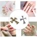60PCS Cross Nail Art Charms Metal 3D Punk Ornaments for Manicure - DIY Nail Decoration Supplies in Bronze & Antique Silver - Buy Online on SooperMarket.com