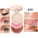 RoseFlower 3-in-1 Highlighting Blush & Contour Palette | Portable Concealer Set for All Skin Types | Makeup Gift for Girls & Women - Buy Online on SooperMarket.com