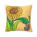 YYHHAOFA Sunflower Seeds and Sunflowers Picture Universal Pillowcase for All Seasons 12"x12" : Soft and Comfortable Suitable for car Sofa Black 12" x 12"