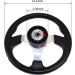 12.4 inch MOTAFAR Boat Steering Wheel - Anti-Slip PU Carbon Fiber, 3/4 Tapered Shaft, for Marine Boats, Yacht, Pontoon (5156-Brown) - Buy Online on SooperMarket.com