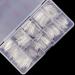 Nail Tips,500pcs Natural French Nail Tip,Acrylic Half Cover False Nails Tips With Box for Nail Salon Nail Art and Home DIY Nail Art, 10 Sizes (French Nail Clear)