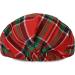 Mint Green Baby Flat Cap for Ages 6-8 Years | Red Plaid Vintage Drivers Hat - Buy Online on SooperMarket.com