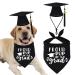 JOTFA Dog Graduation Bandana and Dog Graduation Cap with 2023 Black Tassel Graduation Dog Cap Bandana Outfits Costumes for Dog Graduation Gift Supplies (Dog Graduation Cap & Proud Pup of A Grad) Black Dog Graduation Cap & Proud Pup of A Grad