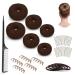 Andlane Donut Hair Bun Maker Set - Hair Bun Tools for Women and Kids - 6 Easy Sock Bun Makers  5 Spin Pins  5 Elastic Bands  20 Bobby Pins & 1 Hair Comb - Hair Accesories Kit