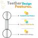 Soft Silicone Teething Tubes for Babies (4 Pack) with Cleaning Brush - Safe Teether Toy for Infants & Toddlers - Buy Online on SooperMarket.com