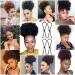 Adjustable Afro Puff Ponytail Ties for Natural Curly Hair Styles - 5PCS - Buy Online on SooperMarket.com