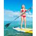 OCEANBROAD SUP Paddle Board Paddle 3 Pieces Adjustable Carbon Shaft Stand up Paddle with Bag Blue - Buy Online on SooperMarket.com