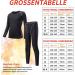 Linlook Kids Thermal Underwear Set - Breathable Winter Sports Gear | Long-Sleeved Top & Long Underpants for Ski & Football (Size 24 Black) - Buy Online on SooperMarket.com