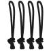 SBS Leash String Cord for Surfboard, Longboard and SUP - Choose 4 or 6 Pack Black