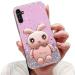 Tivenfezk Nadoli for Samsung Galaxy S23 Fe Hase Hidden Stand Shell caricature glitter rabbits stand Soft silicone bling cell phone case transparent protective cover samsung galaxy s23 fe rosa