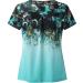 JEGULV Plus Size Green Boho Floral Print Tee - Women's Short Sleeve Tunic - Buy Online on SooperMarket.com