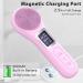 Face Scrubber Brush - Electric Silicone Sonic Facial Cleansing Brush with LCD Rechargeable & Waterproof for Deep Cleansing - Thermal Massager for Men & Women - Pink - Buy Online on SooperMarket.com