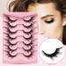 False Eye Lashes 7 Pairs Natural Wispy 3D Effect Lashes Fluffy Cat Eye Lashes Wispy Fake Eyelashes for Parties Reusable Type 13 - Buy Online on SooperMarket.com