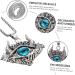 EXCEART Devil Eye Necklace Skull Necklace Ladies Men's Evil Eye Clavicle Chain Steampunk Necklace Women Clavicle Pendant Necklace Decor Stainless Steel Neck Chain Metal Man - Buy Online on SooperMarket.com