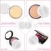 Sibba Loose Powder Puffs - 12 Round Velours Makeup Applicators & Compact Containers for Foundation & Cream | White - Buy Online on SooperMarket.com