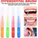 ACBOOR 100-Pack Interdental Brushes | Reusable Tooth Cleaning Tools in Red Blue Light Green & Orange | Best for Teeth Cleaning & Oral Hygiene - Buy Online on SooperMarket.com